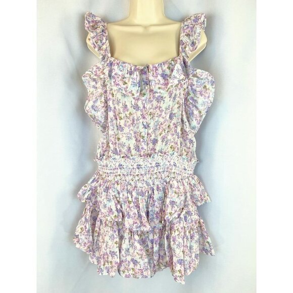 LoveShackFancy Floral Shanely Dress in Positano Blue $295 - Picture 3 of 11